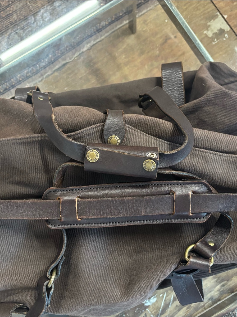 Filson Small Rugged Twill Duffle Bag, Brown - Picture 5 of 7